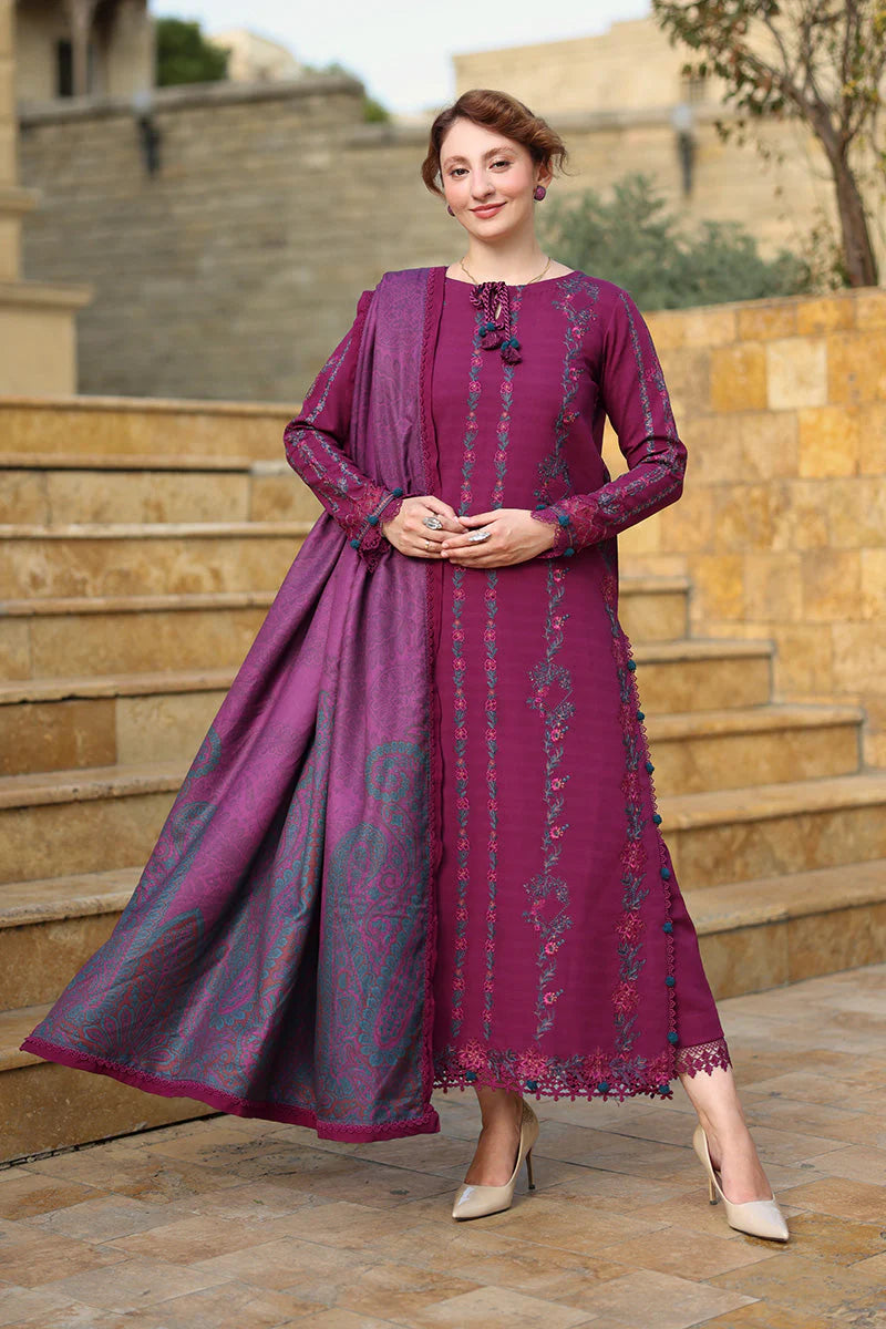 Lawn-3PC Embroidered with Digital Printed Jacquard Dupatta-5043