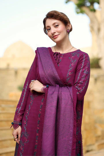 Lawn-3PC Embroidered with Digital Printed Jacquard Dupatta-5043