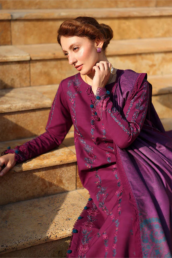 Lawn-3PC Embroidered with Digital Printed Jacquard Dupatta-5043