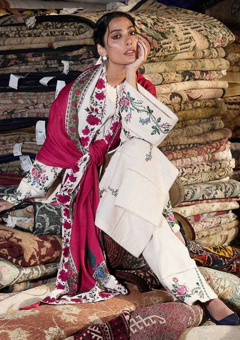 Lawn-3PC Embroidered Shirt With Digital Printed Jauqard Dupatta-5097