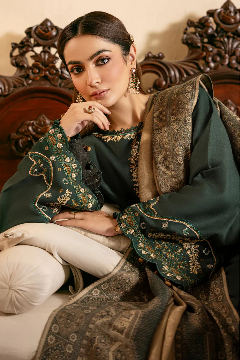 Lawn-3PC Embroidered Shirt with Digital Printed Jacquard Dupatta-5042