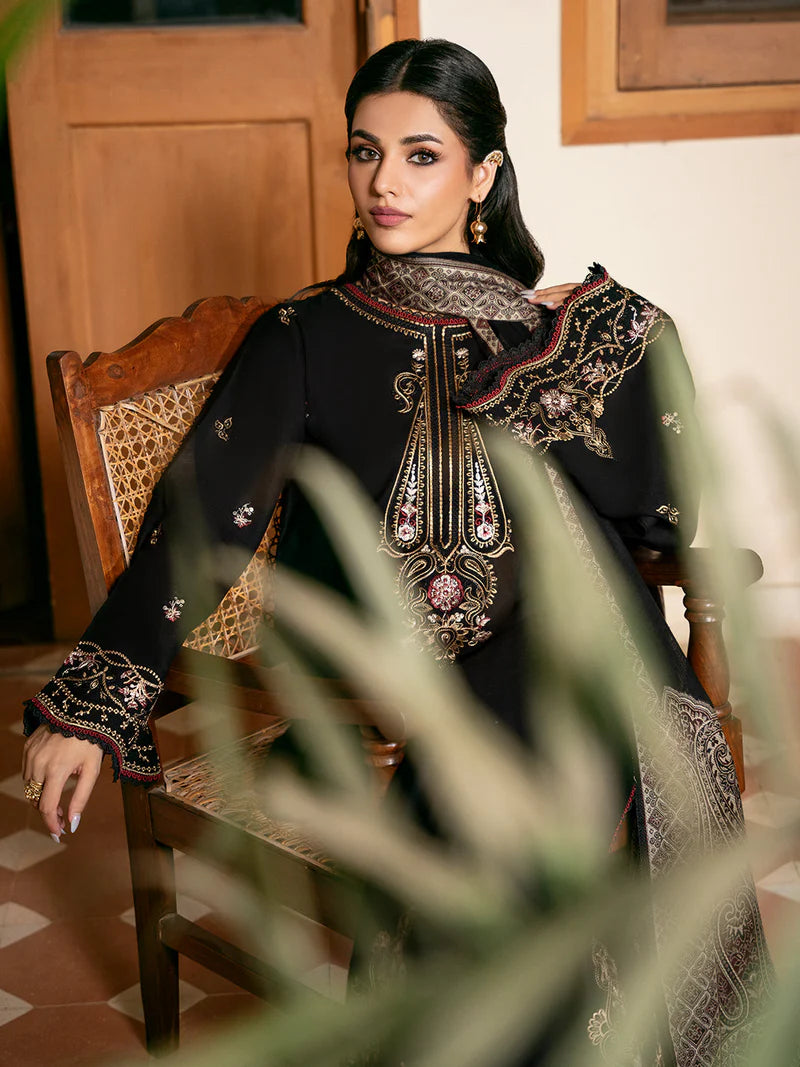 Lawn-3PC Embroidered Shirt with Digital Printed Jauqard Dupatta- 5011