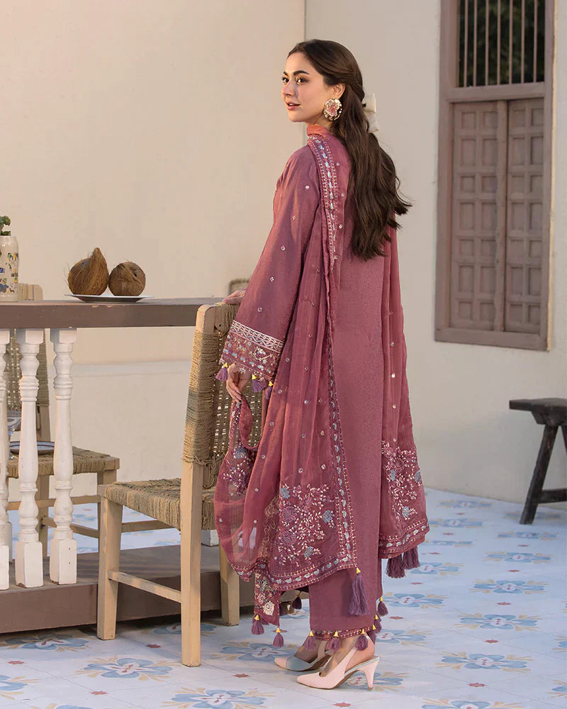 Lawn-3PC Embroidered Shirt with Chiffon Embroidered Dupatta- 5064