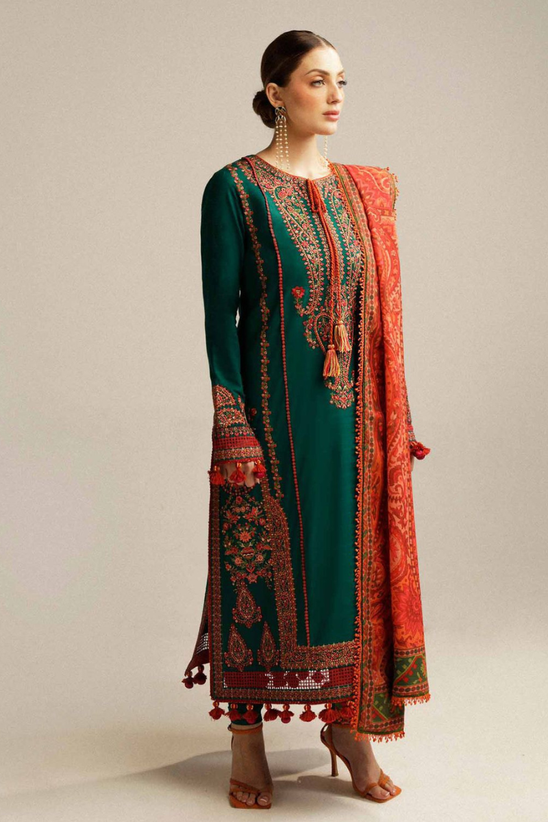 .Lawn-3PC Embroidered with Digital Printed Jacquard Dupatta-5113