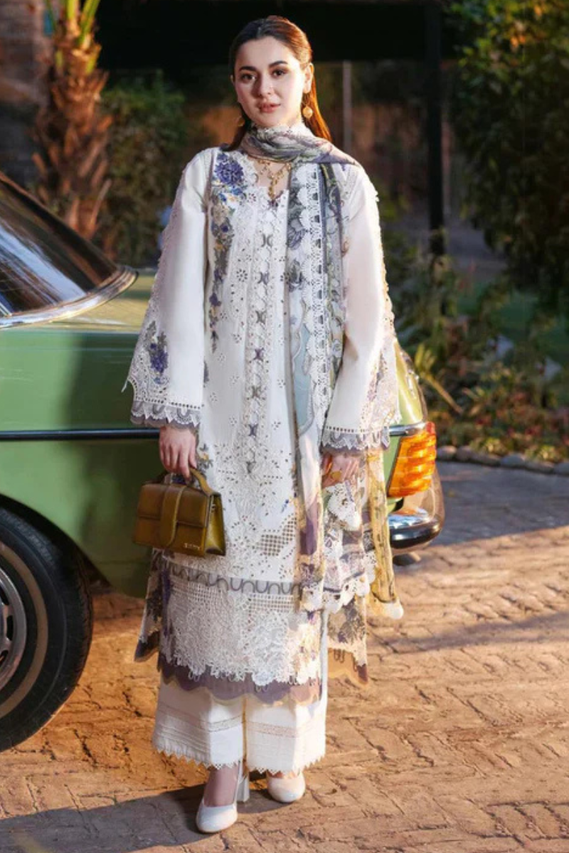 Lawn-3PC Embroidered Shirt with Digital Printed Jacquard Dupatta-5180