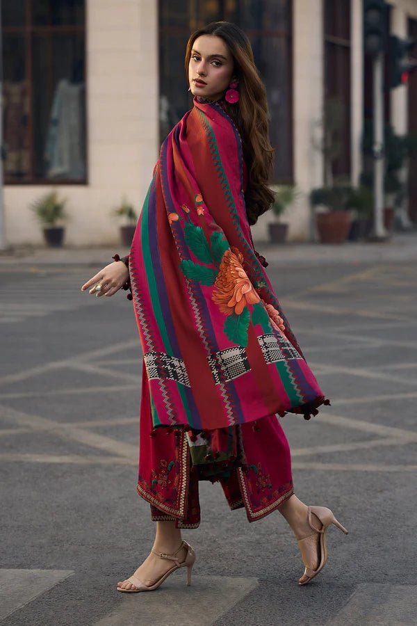 Lawn-3PC Embroidered Shirt with Digital Printed Jacquard Dupatta-5069